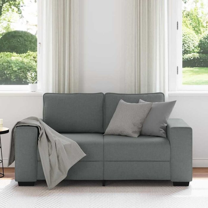 Vidaxl Canapé 2 places gris foncé - Moderne et confortable - Jusqu'à -35%
