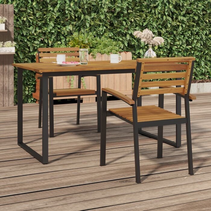 Vidaxl Lot de 2 chaises de jardin empilables bois d'acacia - Jusqu'à -47%
