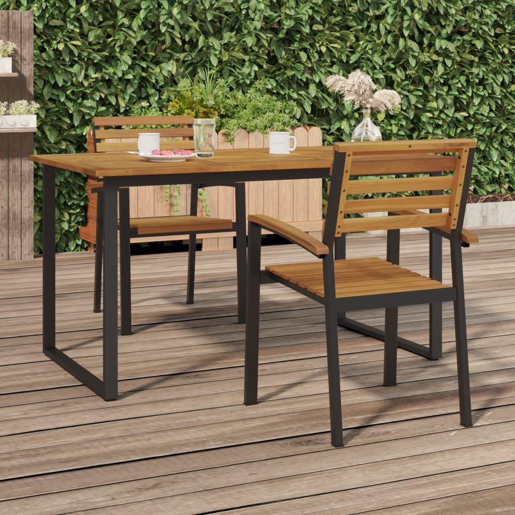 Vidaxl Lot de 2 chaises de jardin empilables bois d'acacia - Jusqu'à -47%