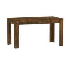 Vidaxl Table à manger bois chêne fumé 140cm - Jusqu'à -37%