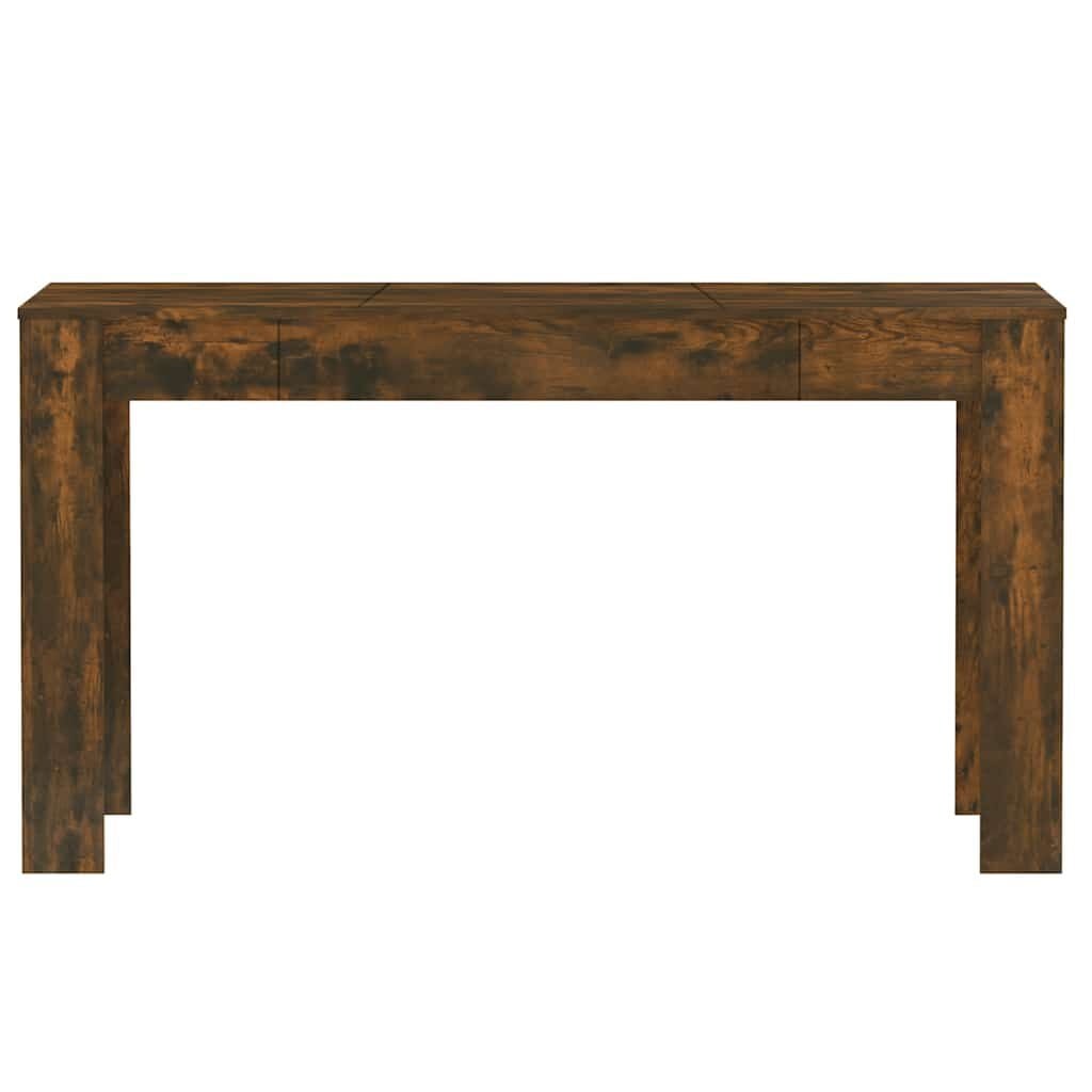 Vidaxl Table à manger bois chêne fumé 140cm - Jusqu'à -37%