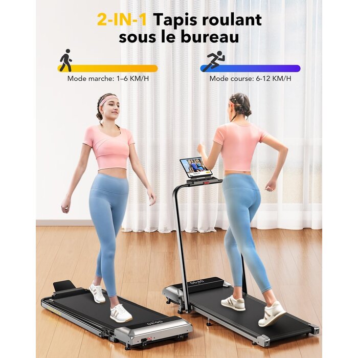 Tapis de marche pliable connecté inclinable - Jusqu'à 42% de remise
