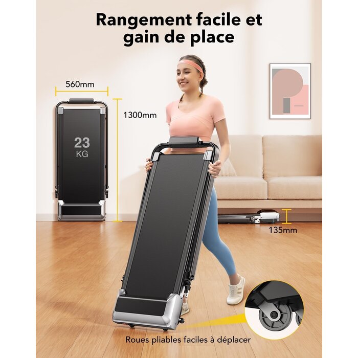 Tapis de marche pliable connecté inclinable - Jusqu'à 42% de remise