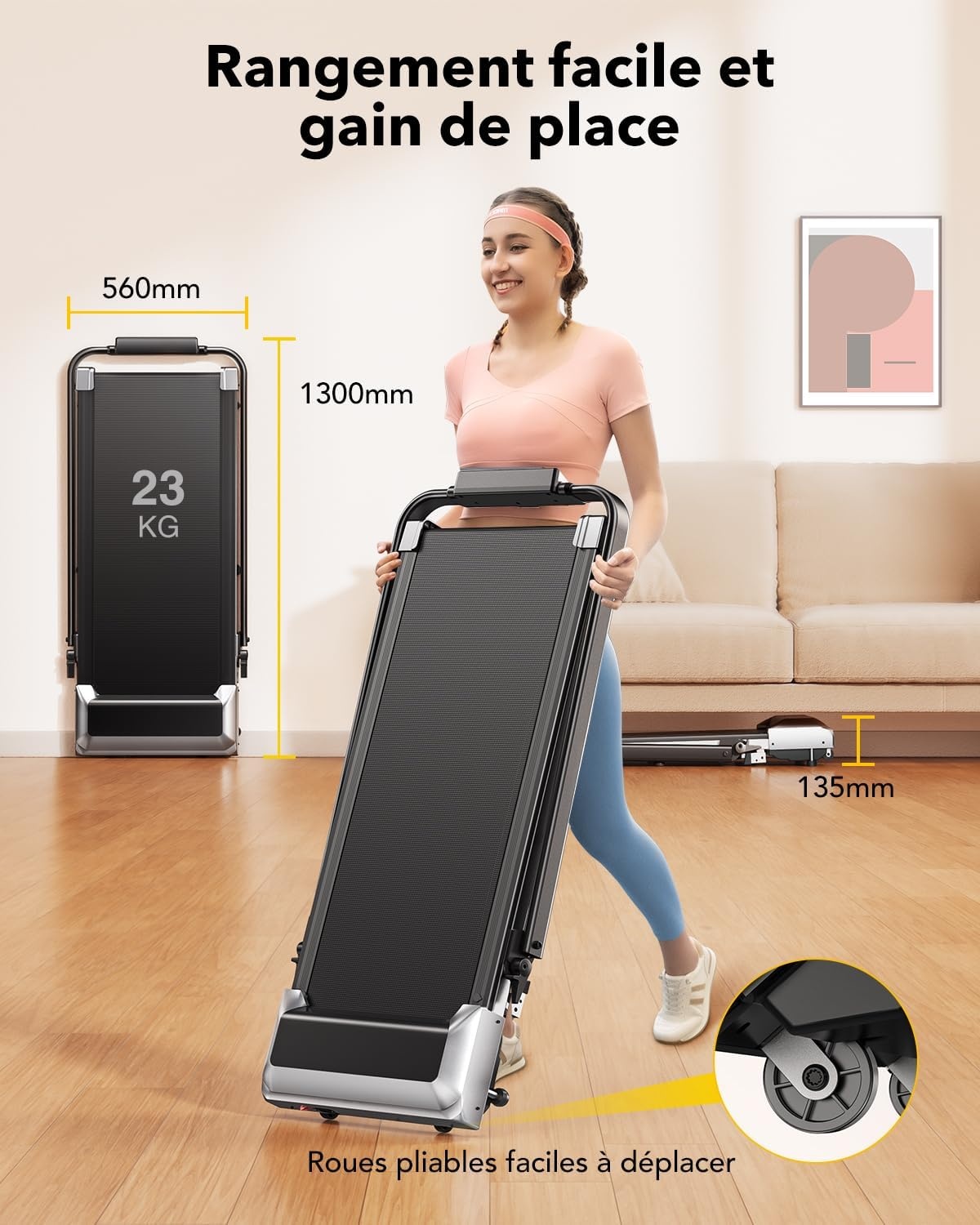Tapis de marche pliable connecté inclinable - Jusqu'à 42% de remise
