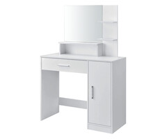 Coiffeuse blanche avec miroir et rangements - Jusqu'à -53%