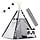 Tipi pour enfant Noir et Blanc - 120x120cm - Jusqu'à -30%