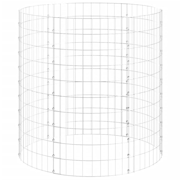 Vidaxl Bac à compost en acier galvanisé ø 100 x 100 cm - Jusqu'à 40% de remise