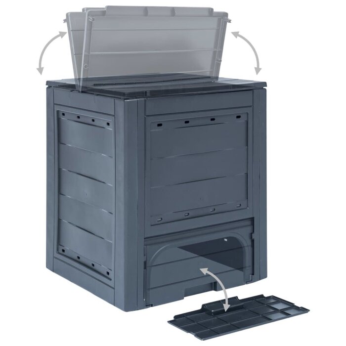 Vidaxl Lot de 2 composteurs jardin aspect rotin 520 L - Jusqu'à -41%