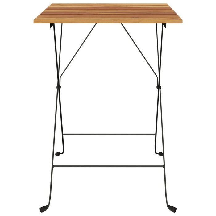 Vidaxl Table de bistro pliante en teck et acier - Jusqu'à -40%