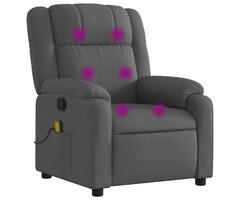 Vidaxl Fauteuil de massage inclinable gris foncé - Jusqu'à 41% de remise