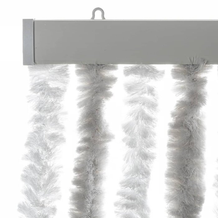 Vidaxl Rideau anti-moustique chenille 100x230cm gris et blanc - Jusqu'à -41%