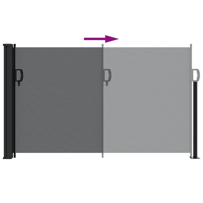 Vidaxl Pare-vent rétractable 120x600 cm Noir - Jusqu'à 36% de remise