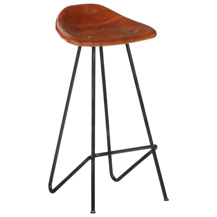 Vidaxl Lot de 2 tabourets de bar en cuir véritable - Jusqu'à -41% de remise