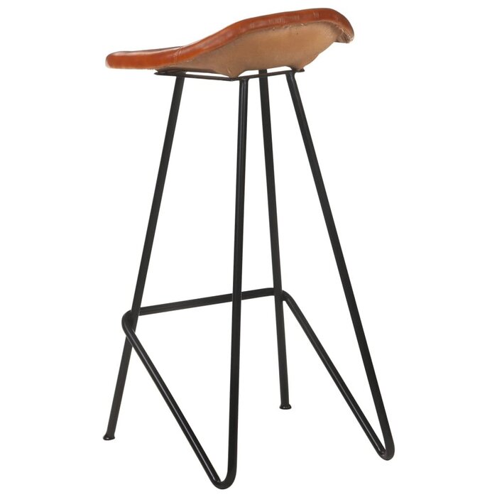 Vidaxl Lot de 2 tabourets de bar en cuir véritable - Jusqu'à -41% de remise