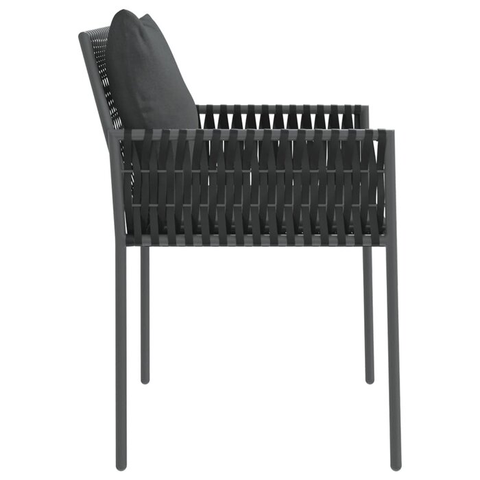 Vidaxl Lot de 2 chaises de jardin rotin noir - Jusqu'à -41%