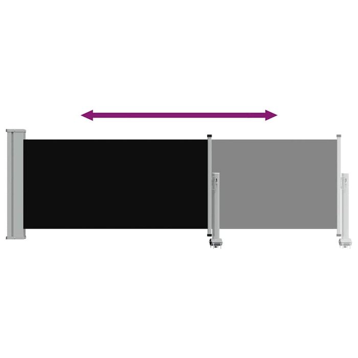 Vidaxl Pare-vue rétractable 80x300cm Noir - Jusqu'à -40% sur votre jardin