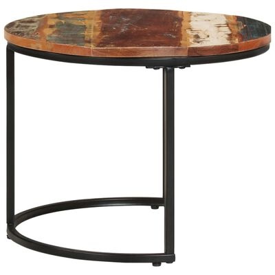 Vidaxl Lot de 3 tables gigognes en bois recyclé - Jusqu'à -41%