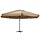 Parasol double XXL 600 cm taupe - Jusqu'à 42% de remise