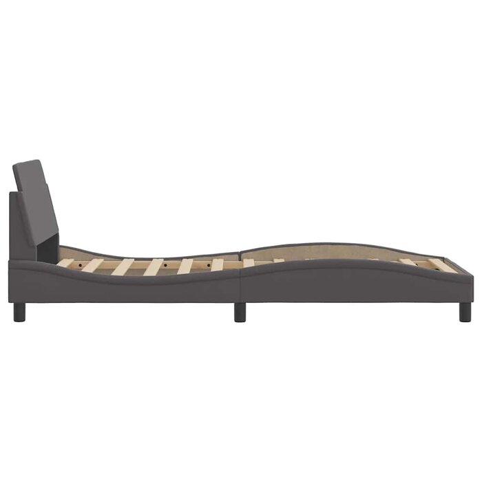 Vidaxl Cadre de lit Dover gris 90x200 cm - Design moderne - Jusqu'à 41% de réduction