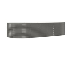Vidaxl Bac à fleurs ovale en acier galvanisé 291cm - Jusqu'à -48%