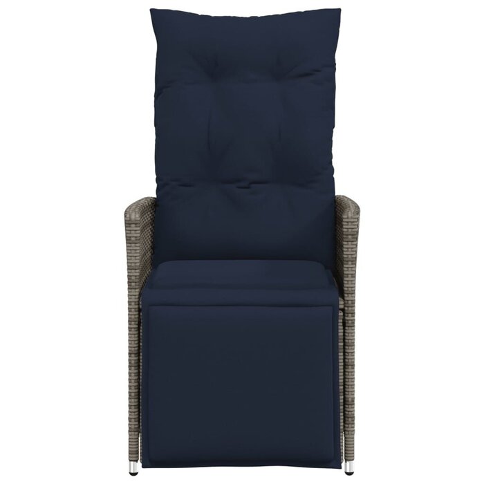 Vidaxl Fauteuil de jardin inclinable gris - Jusqu'à 41% de remise