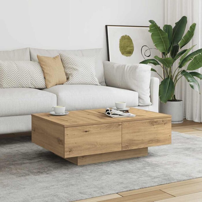 Vidaxl Table basse chêne artisan 90x60cm - Jusqu'à -37%