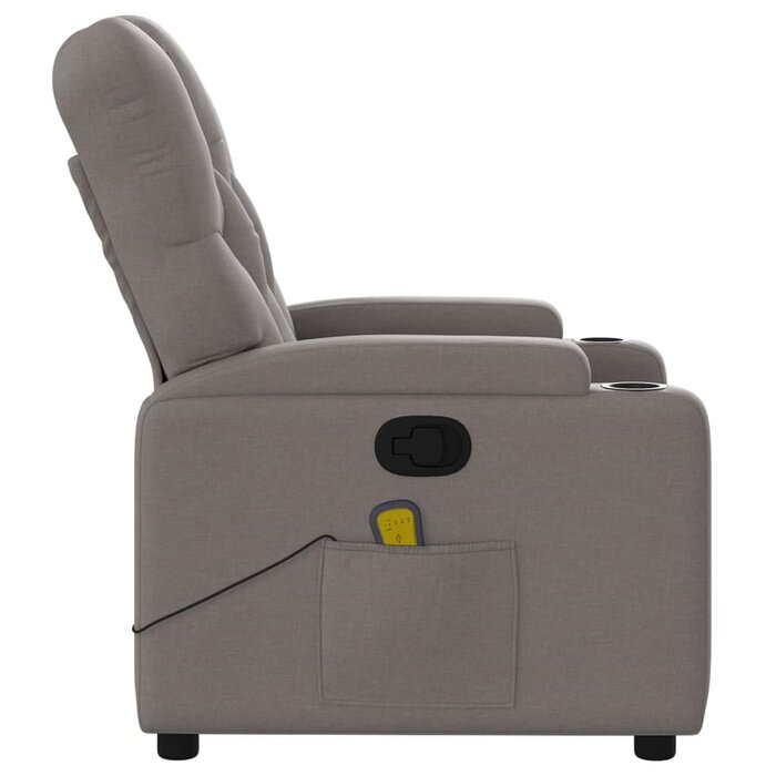 Vidaxl Fauteuil de massage inclinable taupe : jusqu'à 30% de remise