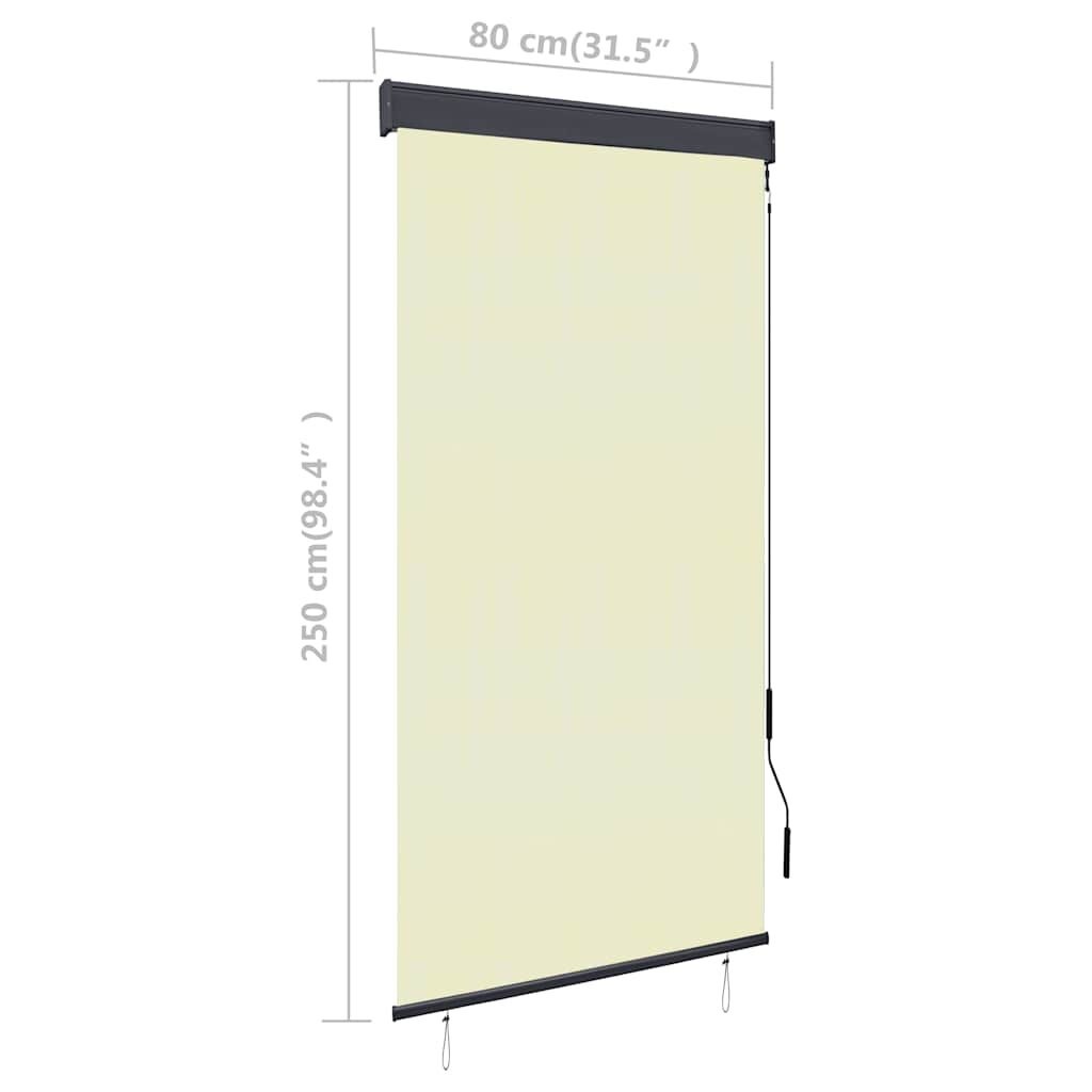 Vidaxl Store enrouleur d'extérieur 80x250cm crème - Jusqu'à 36% de remise