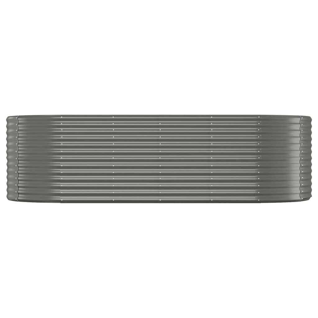 Vidaxl Jardinière surélevée ovale acier gris 249 cm - Jusqu'à -34%
