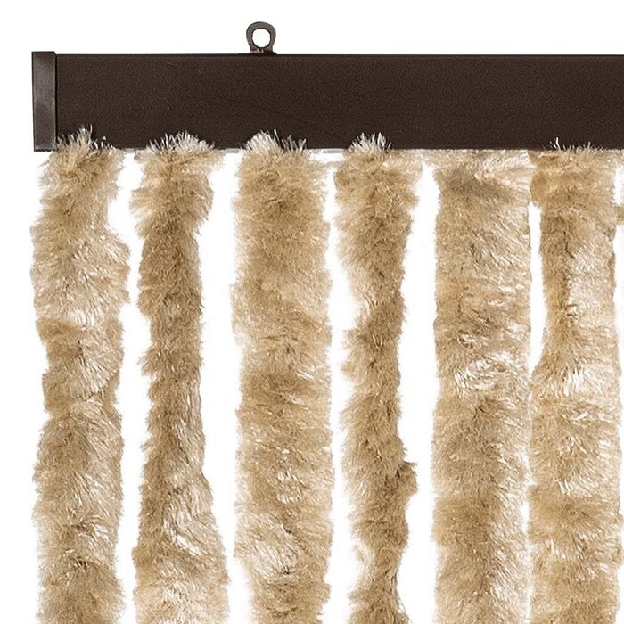 Vidaxl Rideau anti-mouches chenille beige 100x230 cm - Jusqu'à -40%
