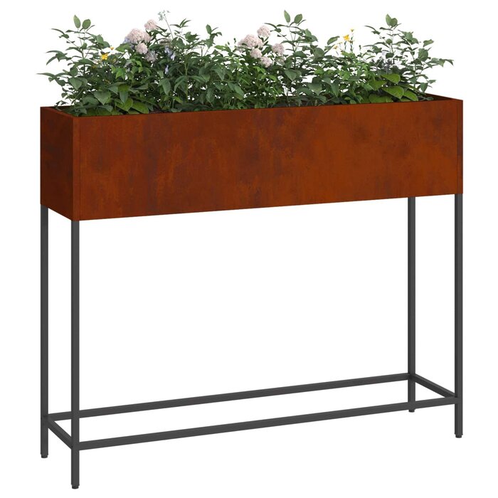 Vidaxl Jardinière surélevée en acier Corten - 100 x 26 x 82 cm - Jusqu'à -30%