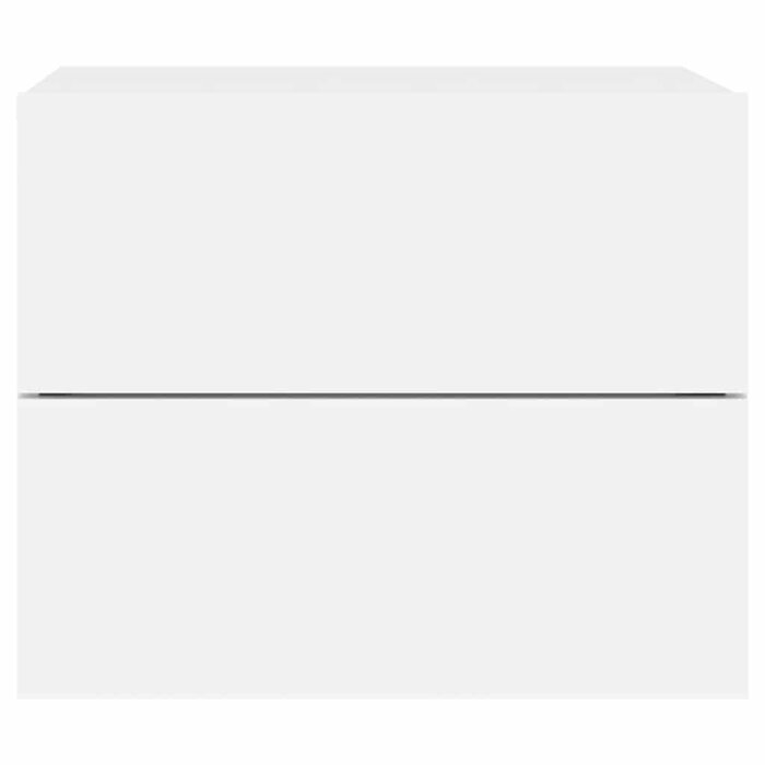 Vidaxl Lot de 2 tables de chevet suspendues LED blanches - Jusqu'à -36%