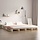 Lit palette en bois de pin massif 140x200 cm - Jusqu'à -37%