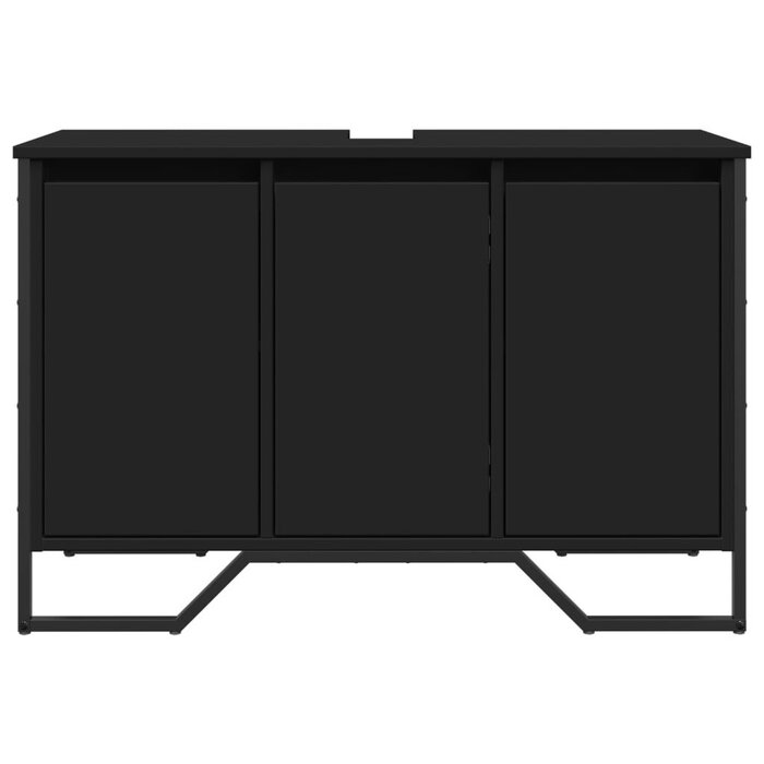 Vidaxl Meuble sous-vasque noir 91 cm - Jusqu'à -41% sur le retour