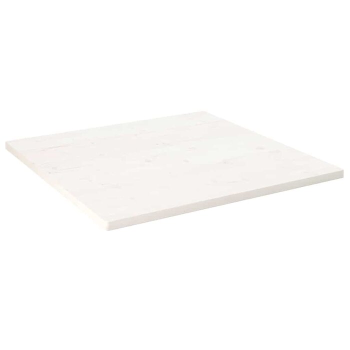 Vidaxl Plateau de table carré en pin massif blanc 80x80 cm - Jusqu'à -36%