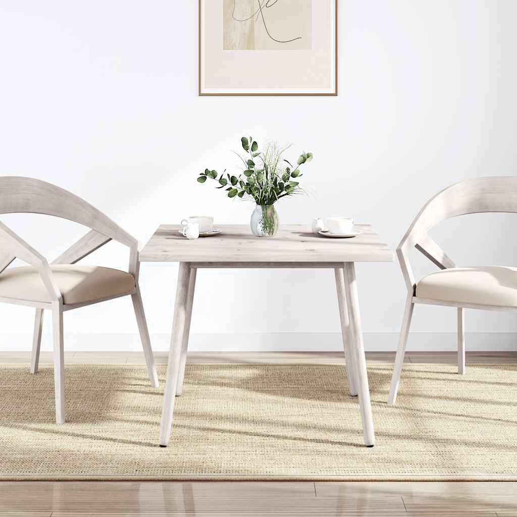 Vidaxl Plateau de table carré en pin massif blanc 80x80 cm - Jusqu'à -36%