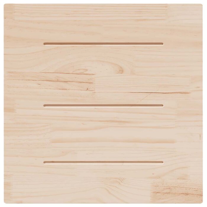 Vidaxl Plateau de table carré en pin massif blanc 80x80 cm - Jusqu'à -36%