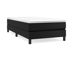 Vidaxl Sommier tapissier 100x200 cm noir - Similicuir - Jusqu'à -41%