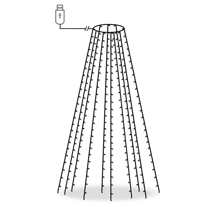 Vidaxl Filet lumineux LED 250cm pour sapin - Jusqu'à -67% de réduction