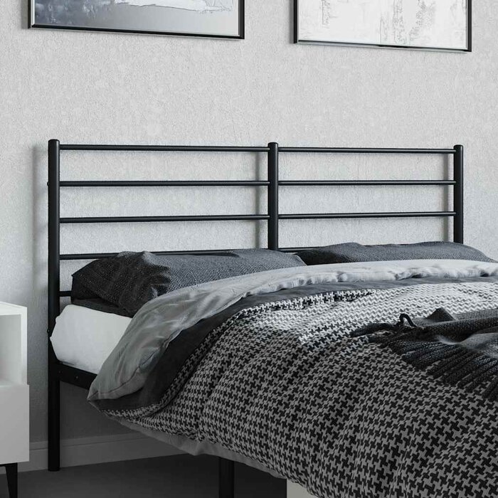 Vidaxl Tête de lit 120 cm en métal noir - Jusqu'à 61% de réduction