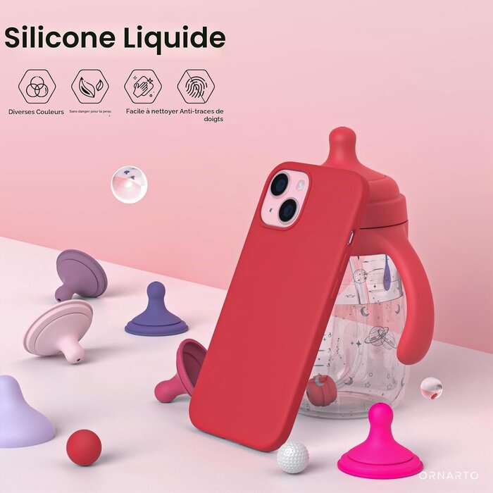 Coque iPhone 15 Silicone Liquide Rouge - Jusqu'à 32% de remise