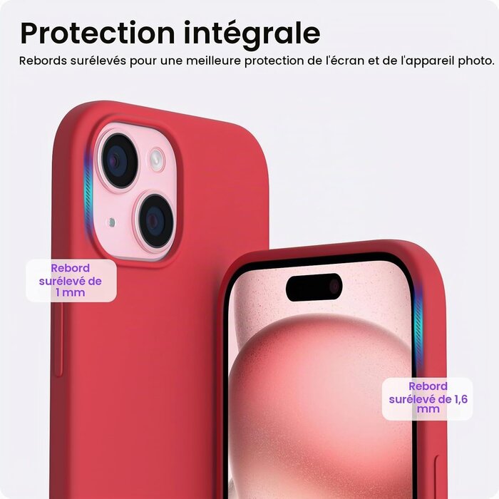 Coque iPhone 15 Silicone Liquide Rouge - Jusqu'à 32% de remise