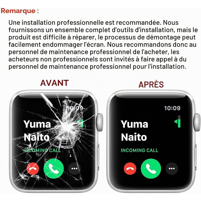 Vitre avant iWatch Series 6 44 mm - Kit de réparation - Jusqu'à -32%