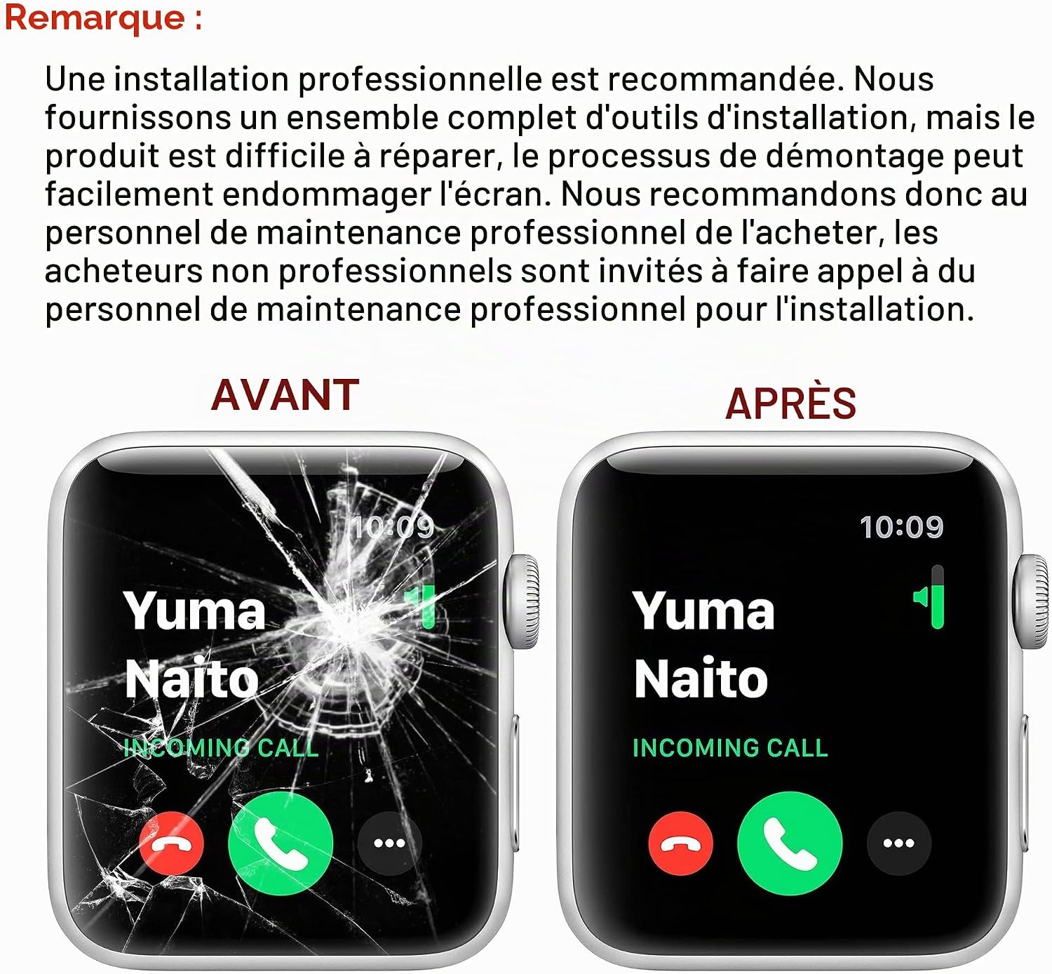 Vitre avant iWatch Series 6 44 mm - Kit de réparation - Jusqu'à -32%
