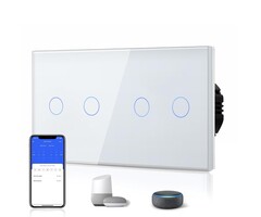 Interrupteur Mural Intelligent Double Wifi en Verre - Jusqu'à 34% de remise