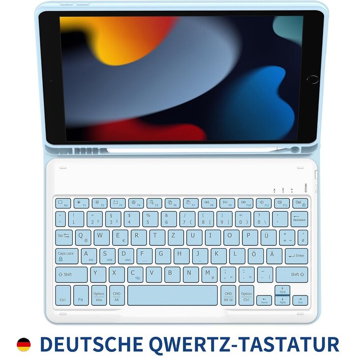 Étui clavier pour iPad 10,2" - QWERTZ - Protection 3-en-1 - Jusqu'à -51%