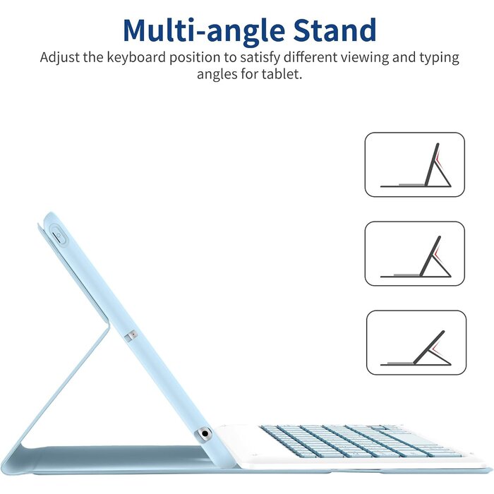 Étui clavier pour iPad 10,2" - QWERTZ - Protection 3-en-1 - Jusqu'à -51%