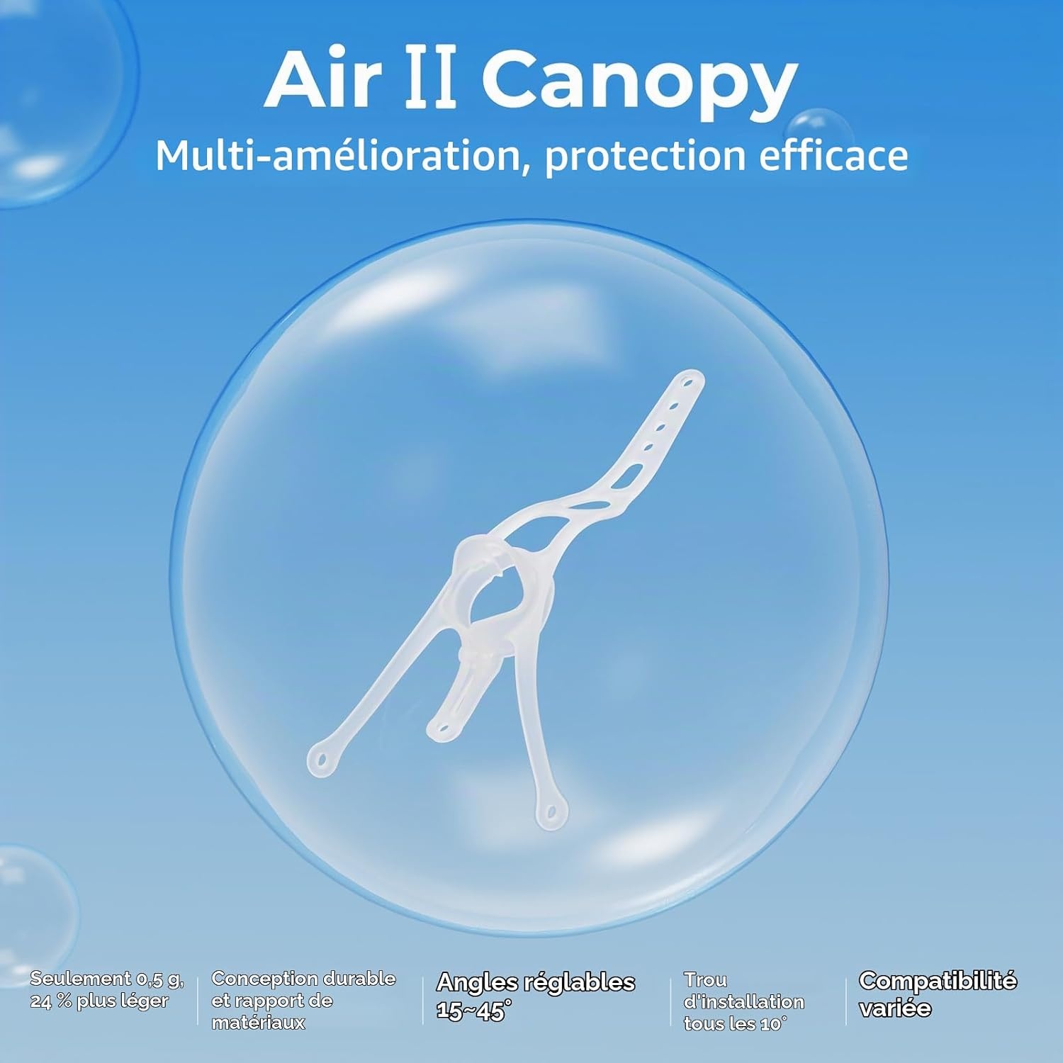 Lot de 5 Canopées FPV Ultra-Légères - Angle Réglable - Jusqu'à -32%