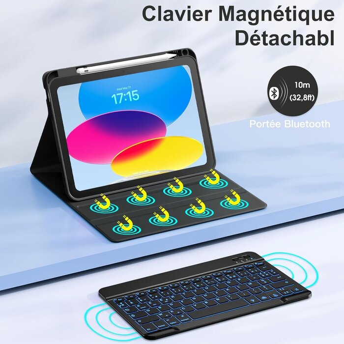 Étui Clavier pour iPad 10 (10,9") - Jusqu'à 34% de remise