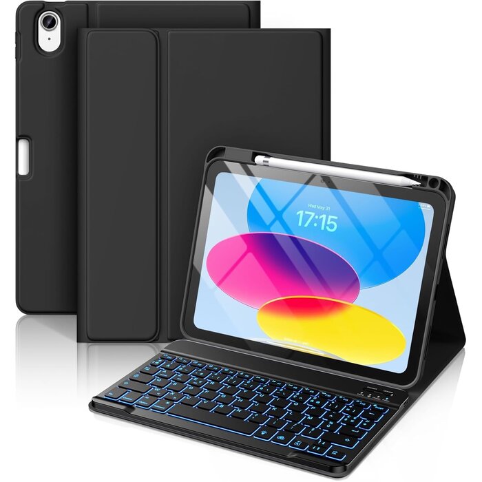 Étui Clavier pour iPad 10 (2022) - Rétroéclairé - Jusqu'à 38% de remise